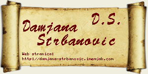 Damjana Štrbanović vizit kartica